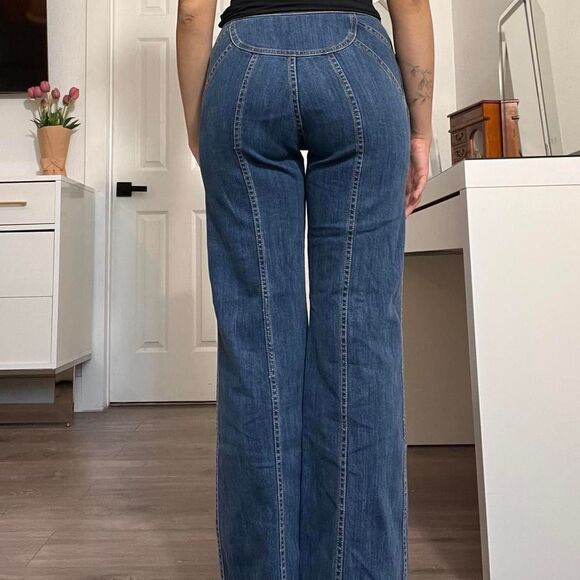 Stoned Immaculate High Waist Wide Leg Jeans – Size 25 - Picture 4 of 8